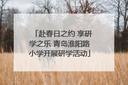 赴春日之约 享研学之乐 青岛淮阳路小学开展研学活动
